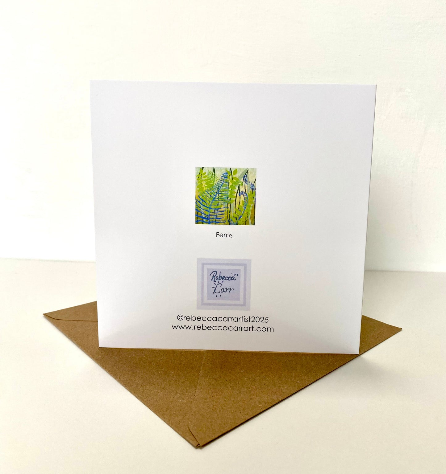 Ferns greetings card - Rebecca Carr Artist