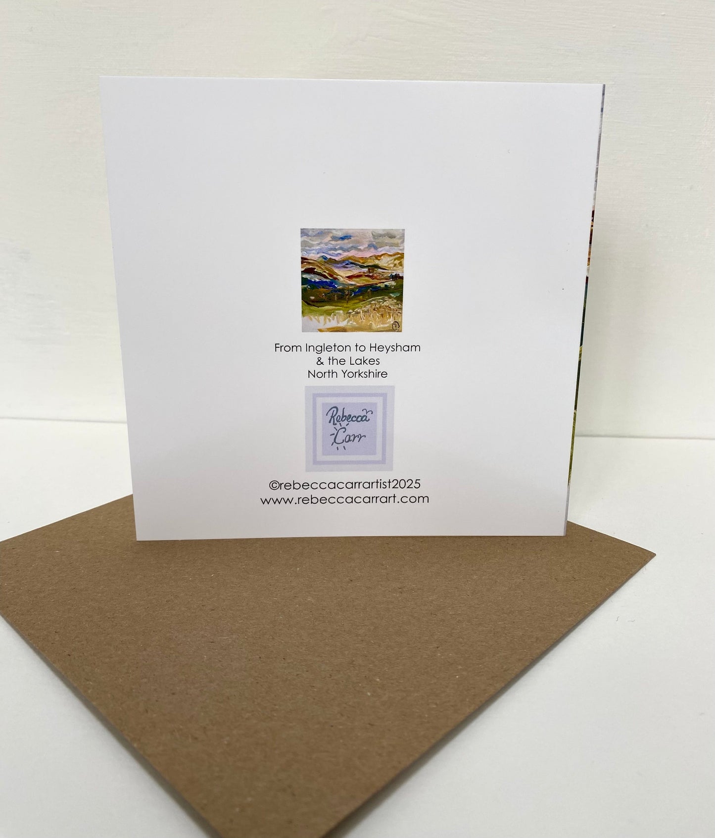 Ingleton to Heysham and Cumbria Landscape Card - Rebecca Carr Artist