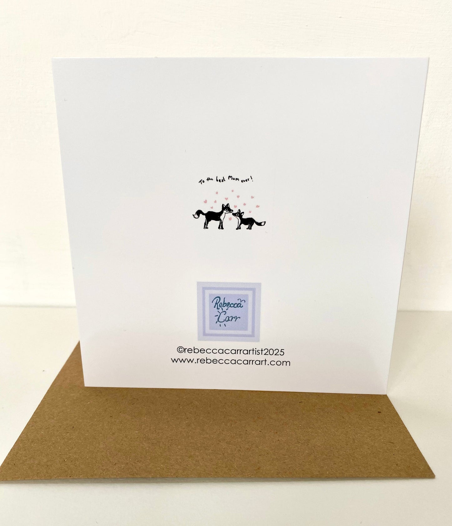 Mum's are the best foxes card - Rebecca Carr Artist