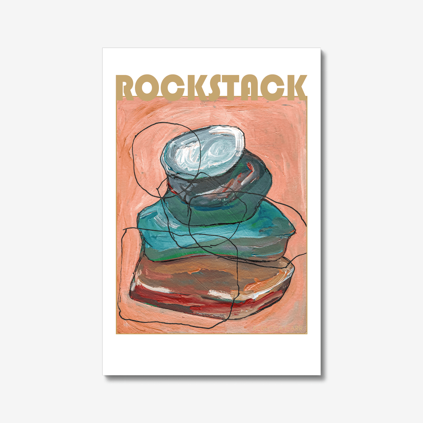 Rock stack art print - Rebecca Carr Artist
