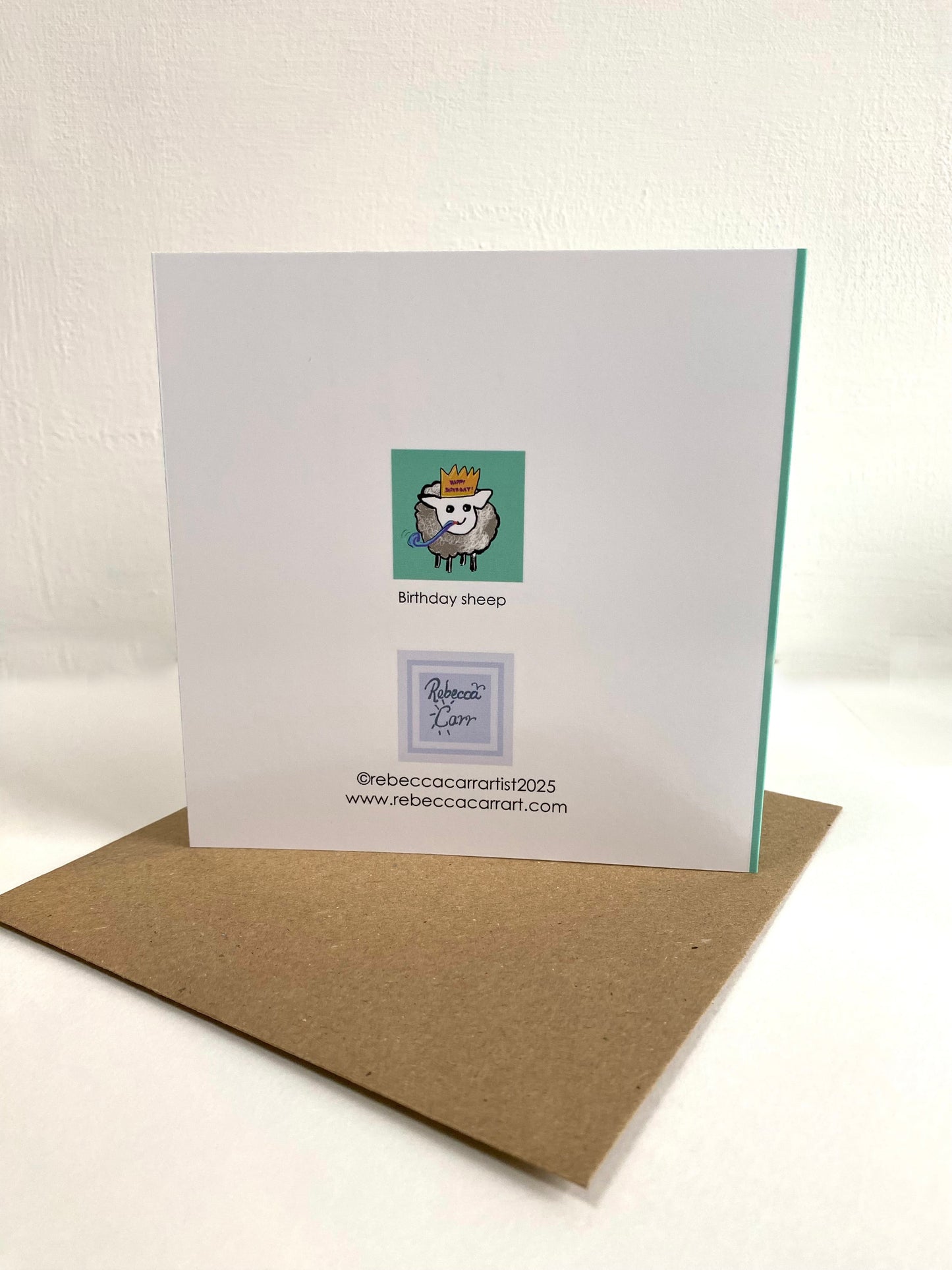 Sheep birthday card sent direct - Rebecca Carr Artist