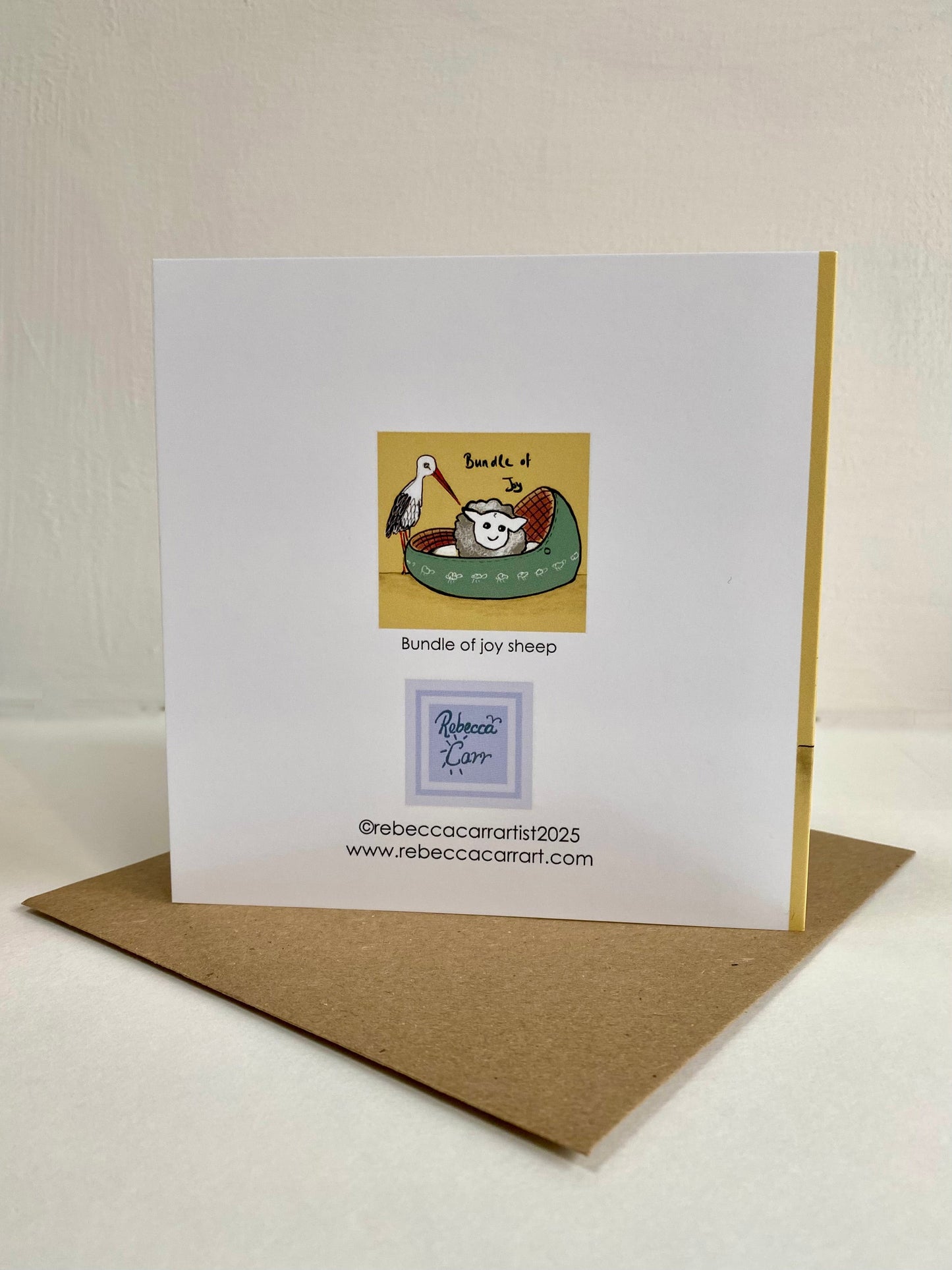 Sheep bundle of joy card - Rebecca Carr Artist