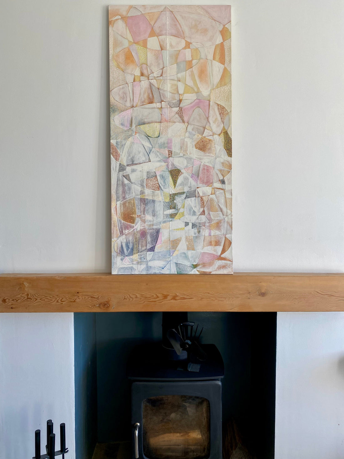 Interior wall art by artist Rebecca Carr