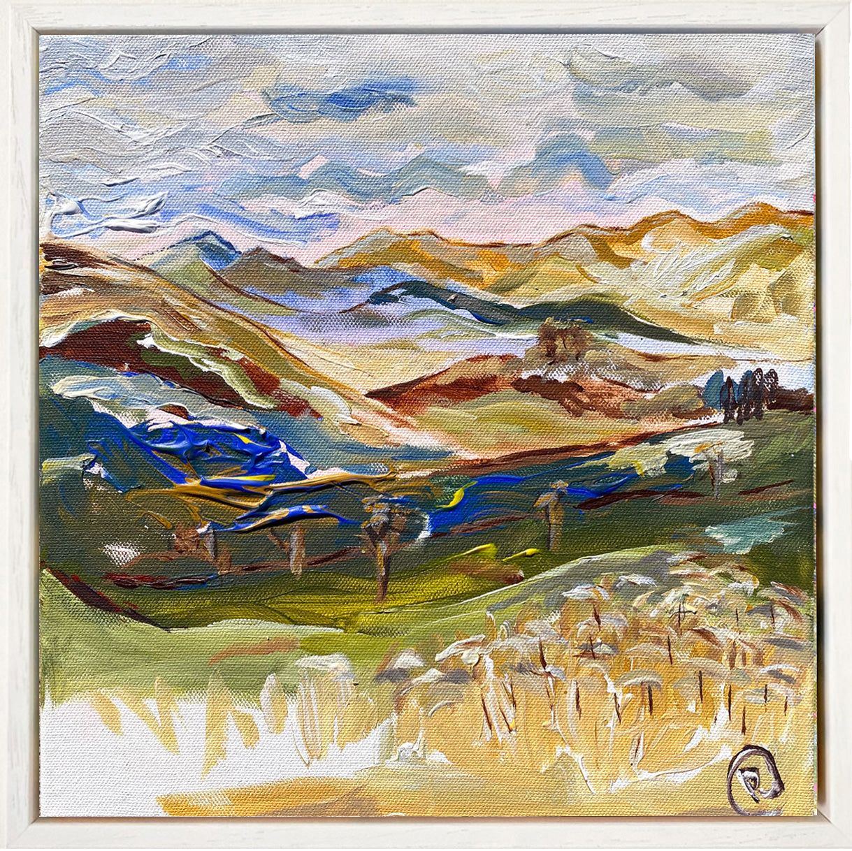 Landscape painting view from Ingleton to Heysham