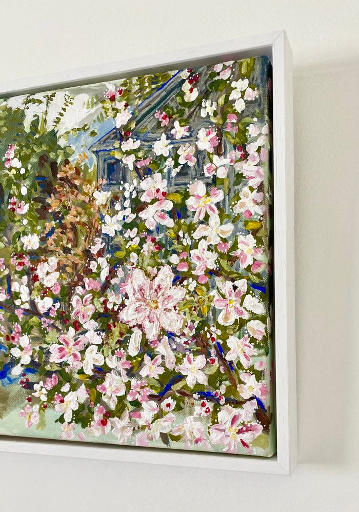 Framed Garden Blossom Flower Painting - Rebecca Carr Artist