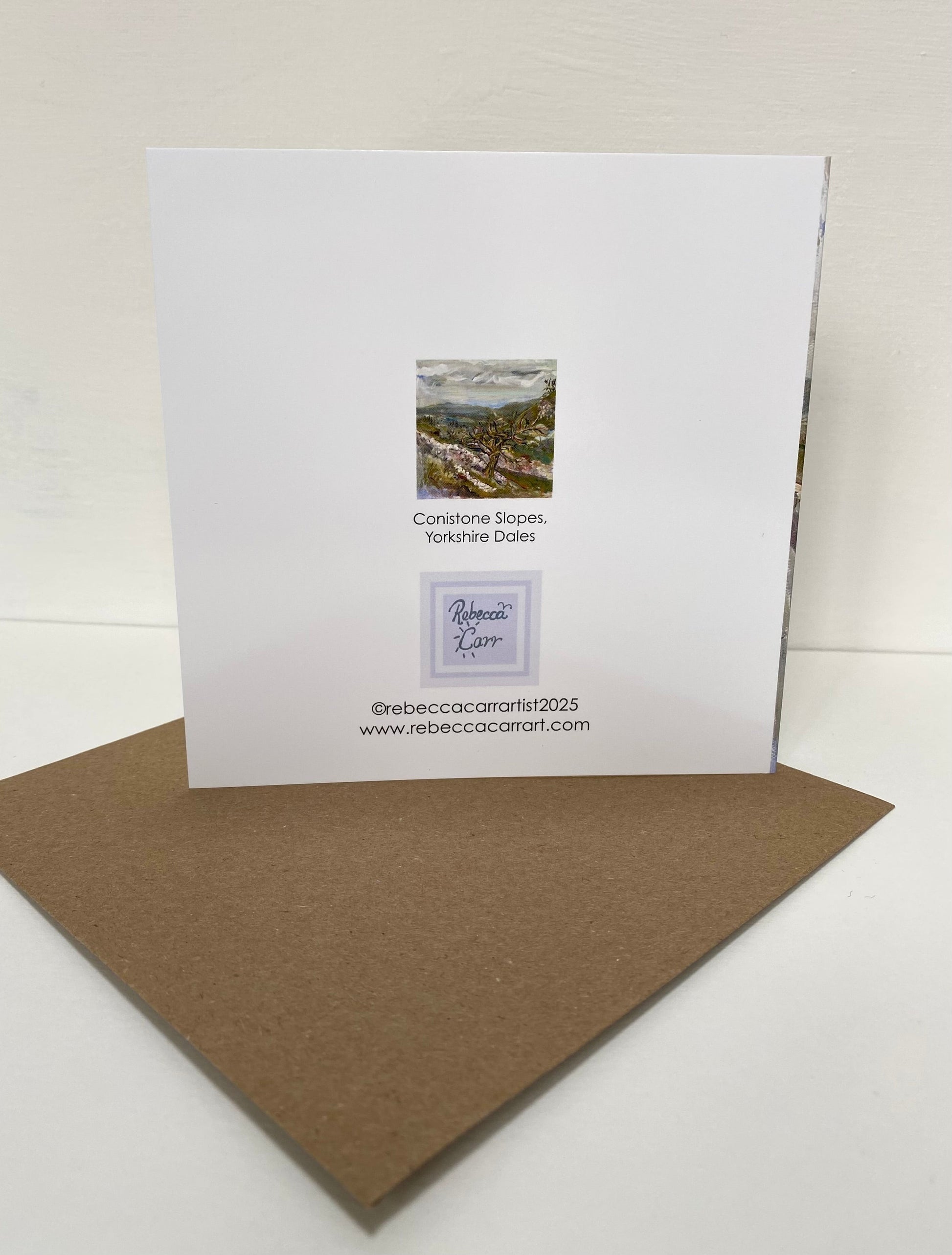 Conistone Slopes, Yorkshire Dales Landscape Card - Rebecca Carr Artist