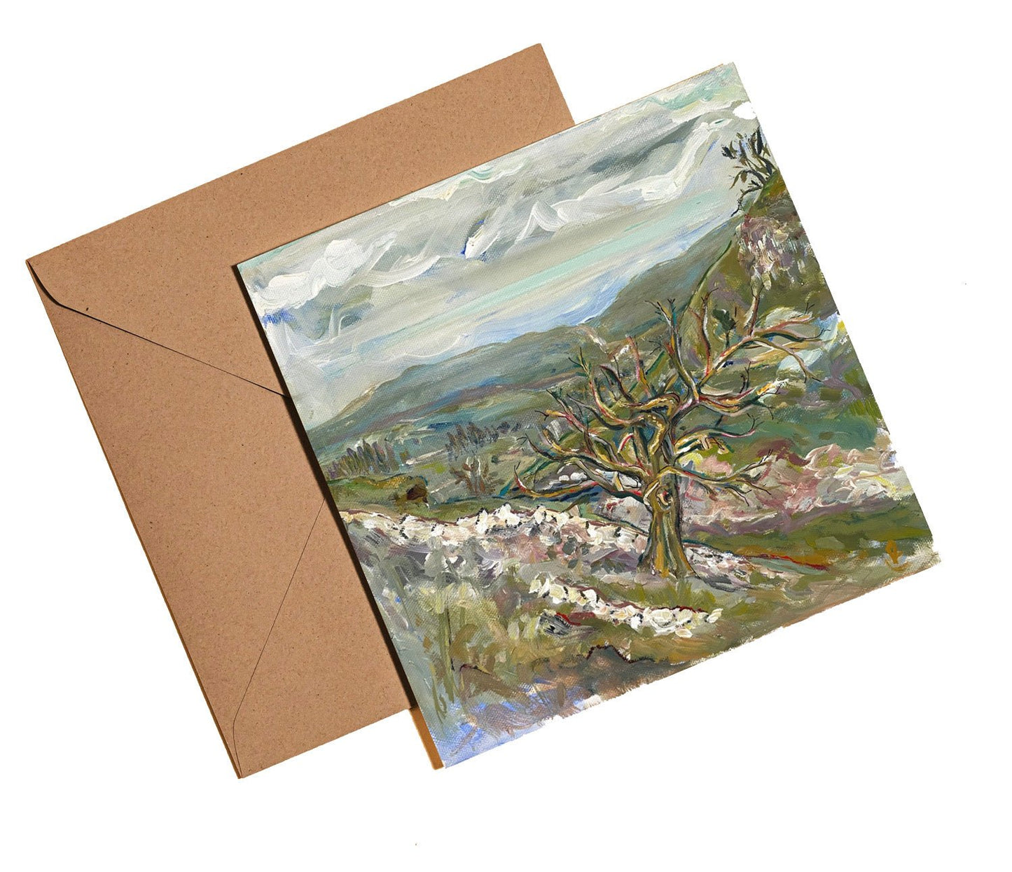 Conistone Slopes, Yorkshire Dales Landscape Card - Rebecca Carr Artist