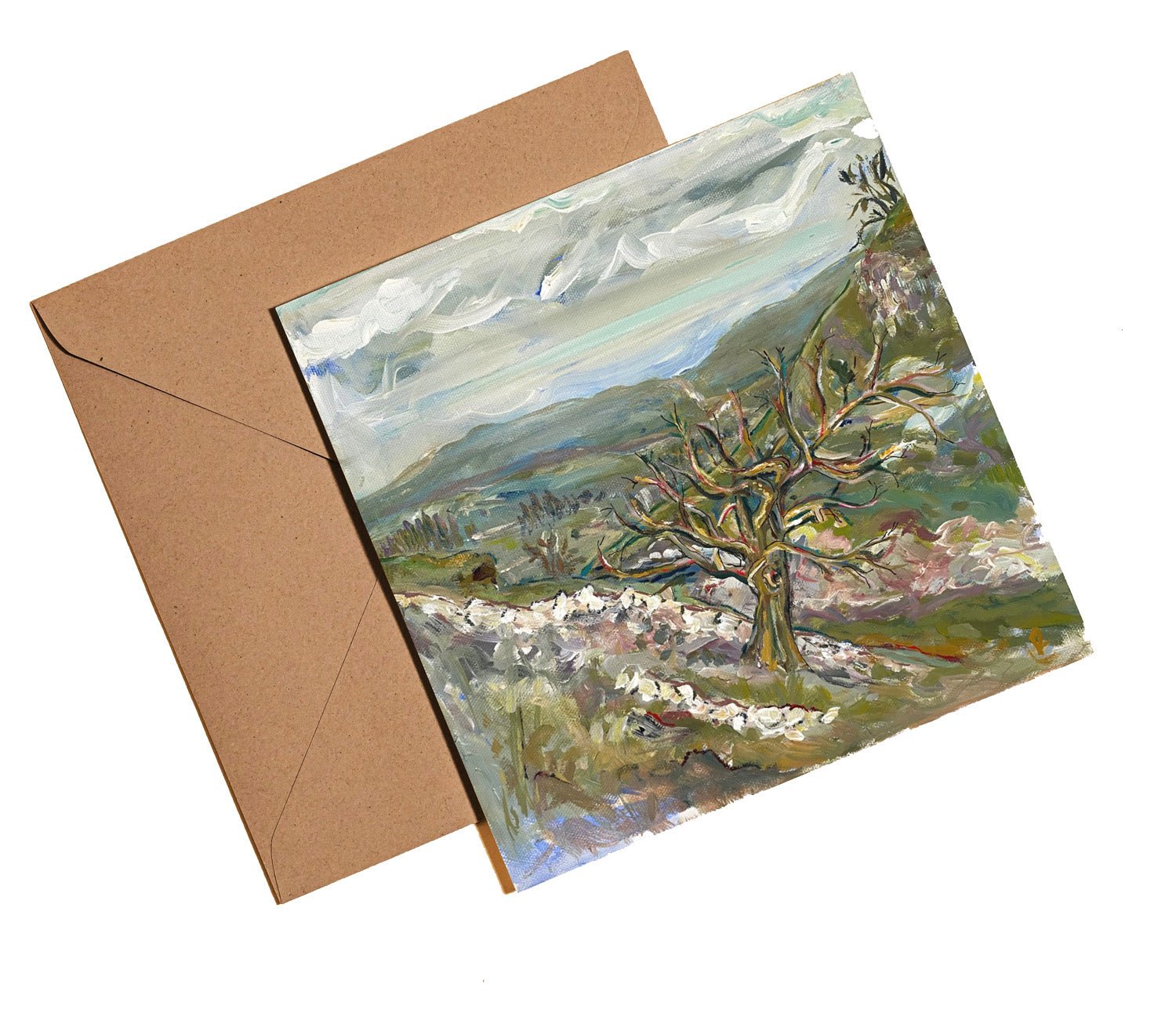 Conistone Slopes, Yorkshire Dales Landscape Card - Rebecca Carr Artist