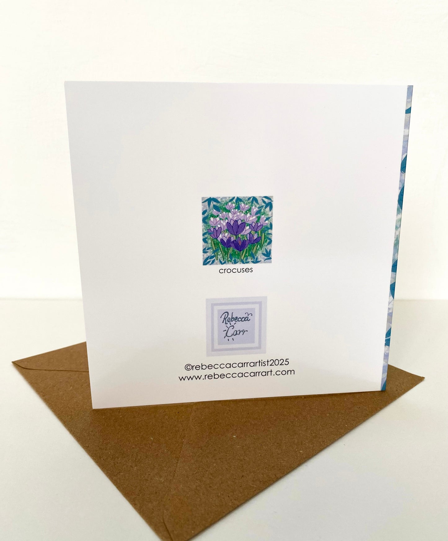 Crocuses greetings card - Rebecca Carr Artist