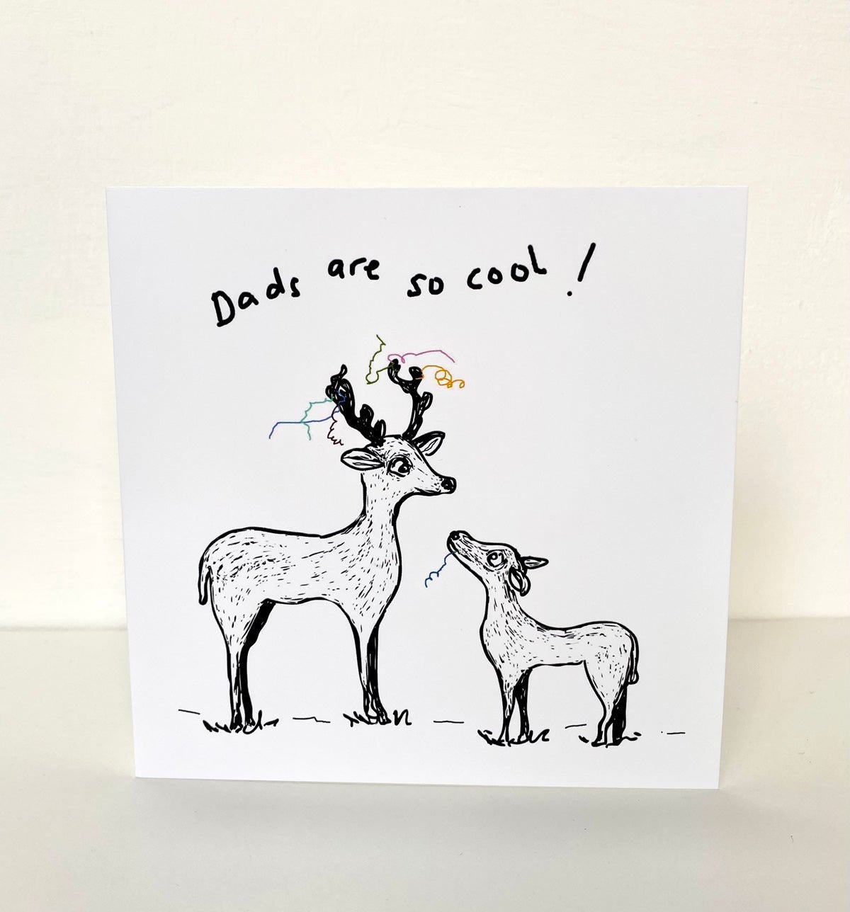Dad's are so cool deer card - Rebecca Carr Artist