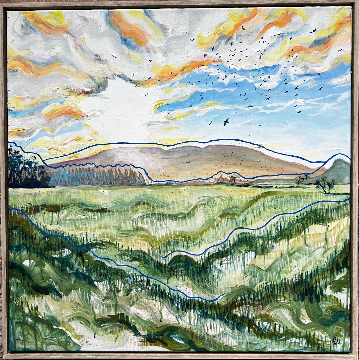 Evening sunset glow over commondale - Rebecca Carr ArtistOriginal artworkRebecca Carr ArtistEvening sunset glow over commondale