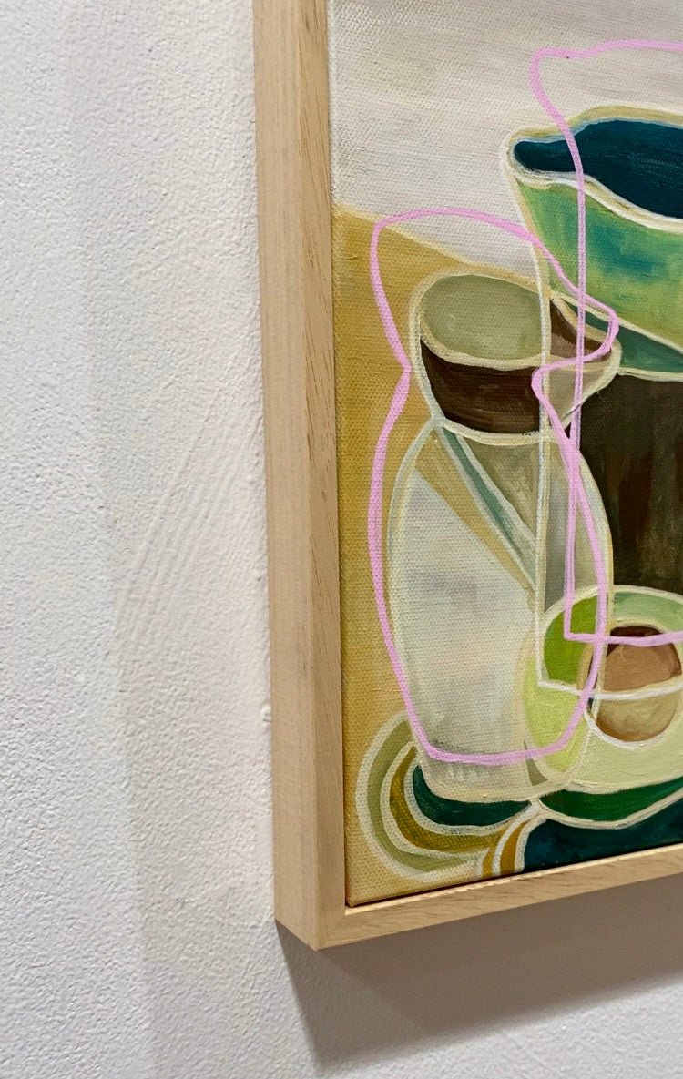 Still life studio pottery and avocado - Rebecca Carr Artist