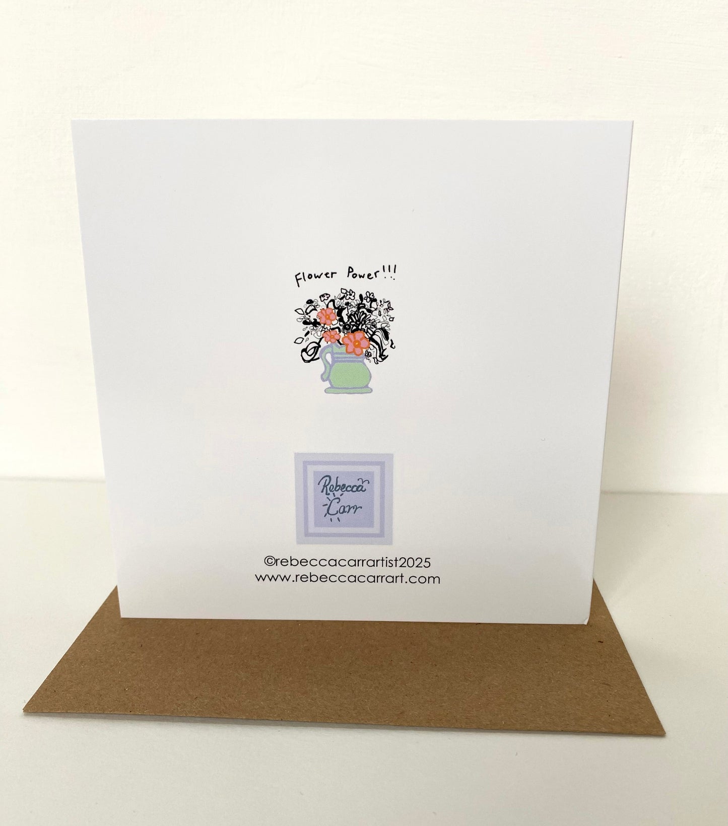 Flower Power card - Rebecca Carr Artist