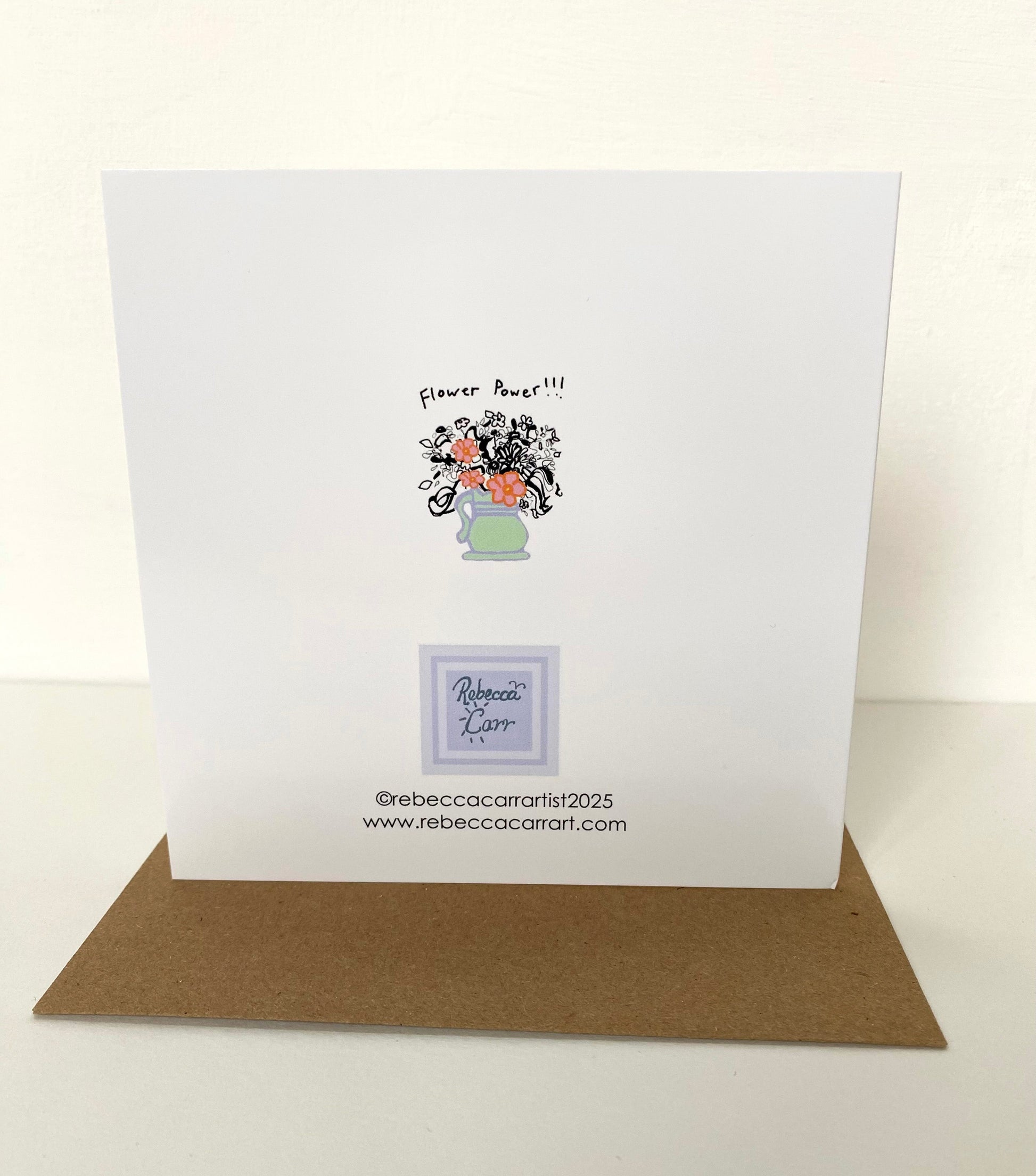 Flower Power card - Rebecca Carr Artist