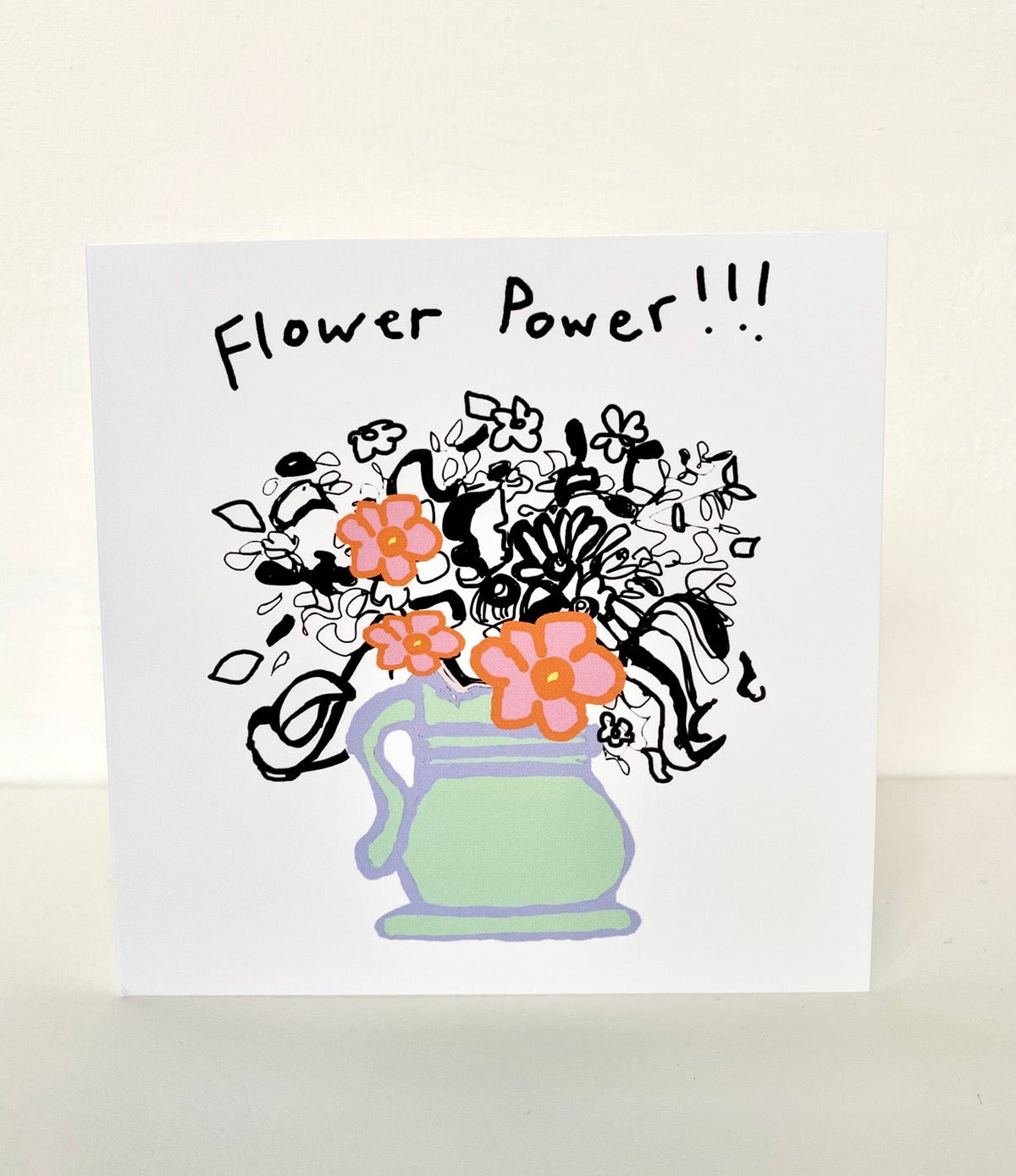 Flower Power card - Rebecca Carr Artist