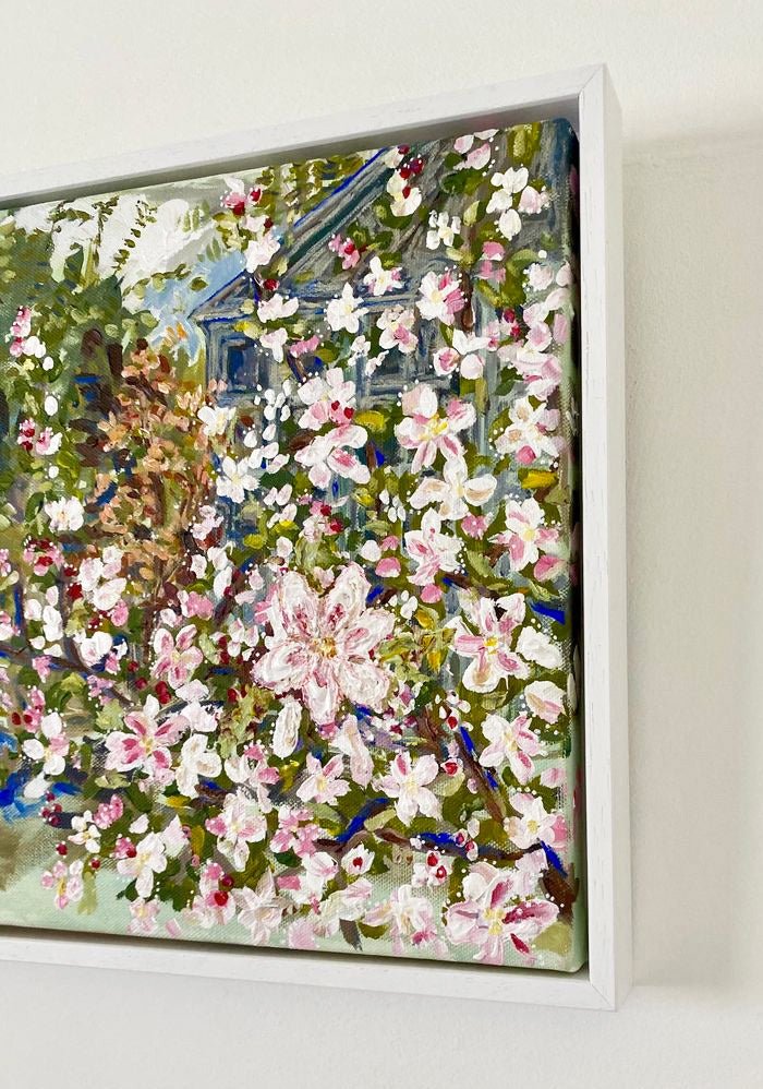 Framed Garden Blossom Flower Painting - Rebecca Carr Artist