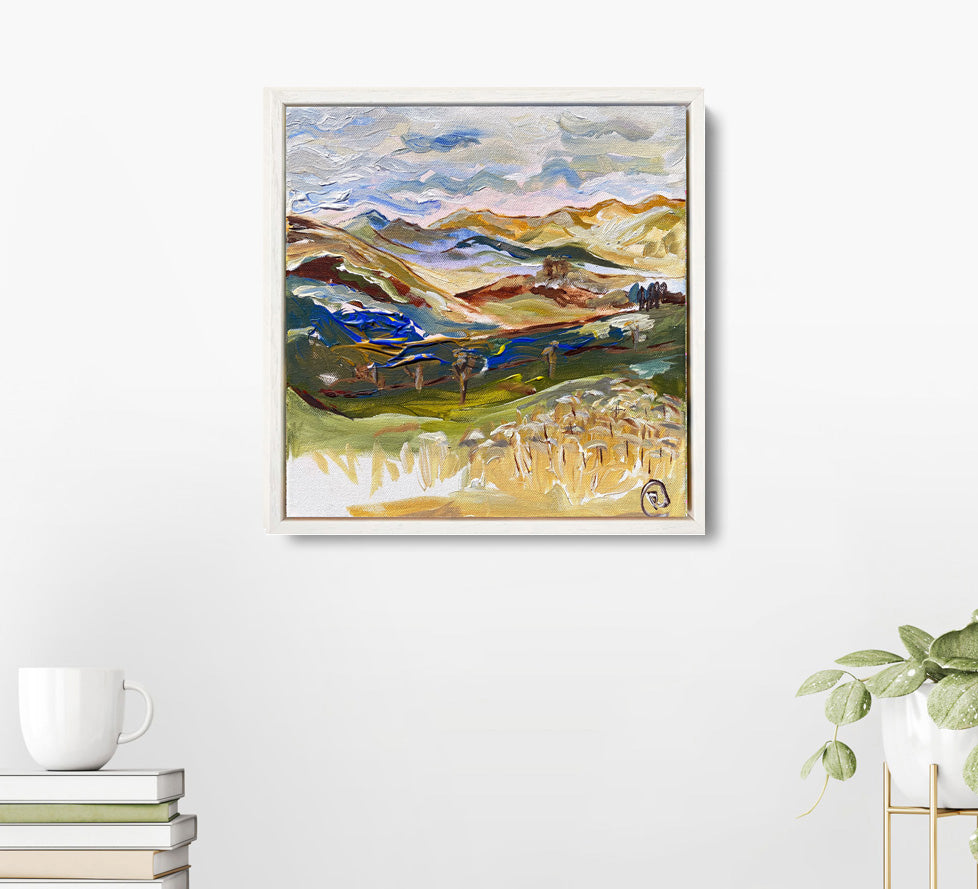 Landscape painting view from Ingleton to Heysham