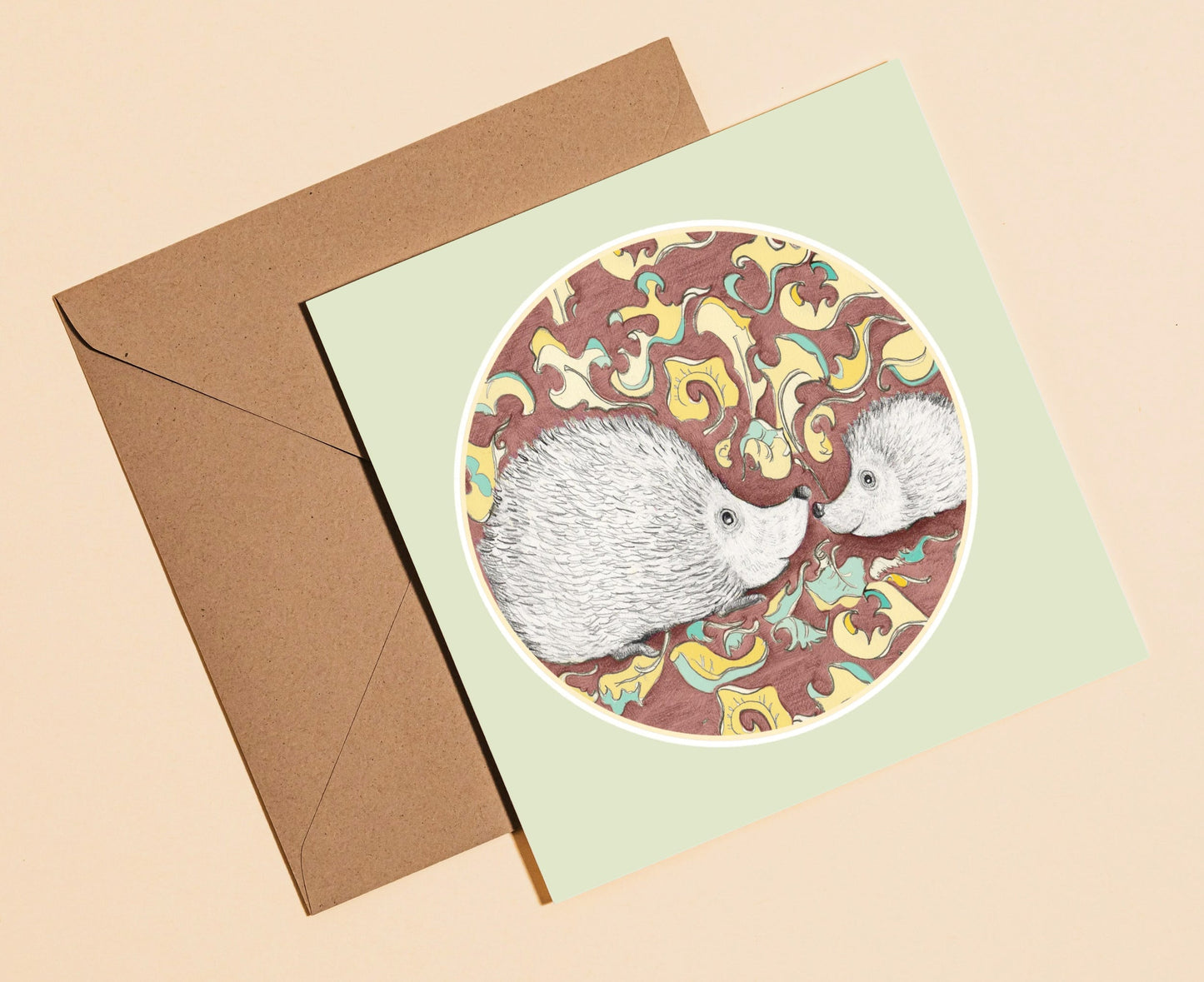 Hedgehogs card - Rebecca Carr Artist