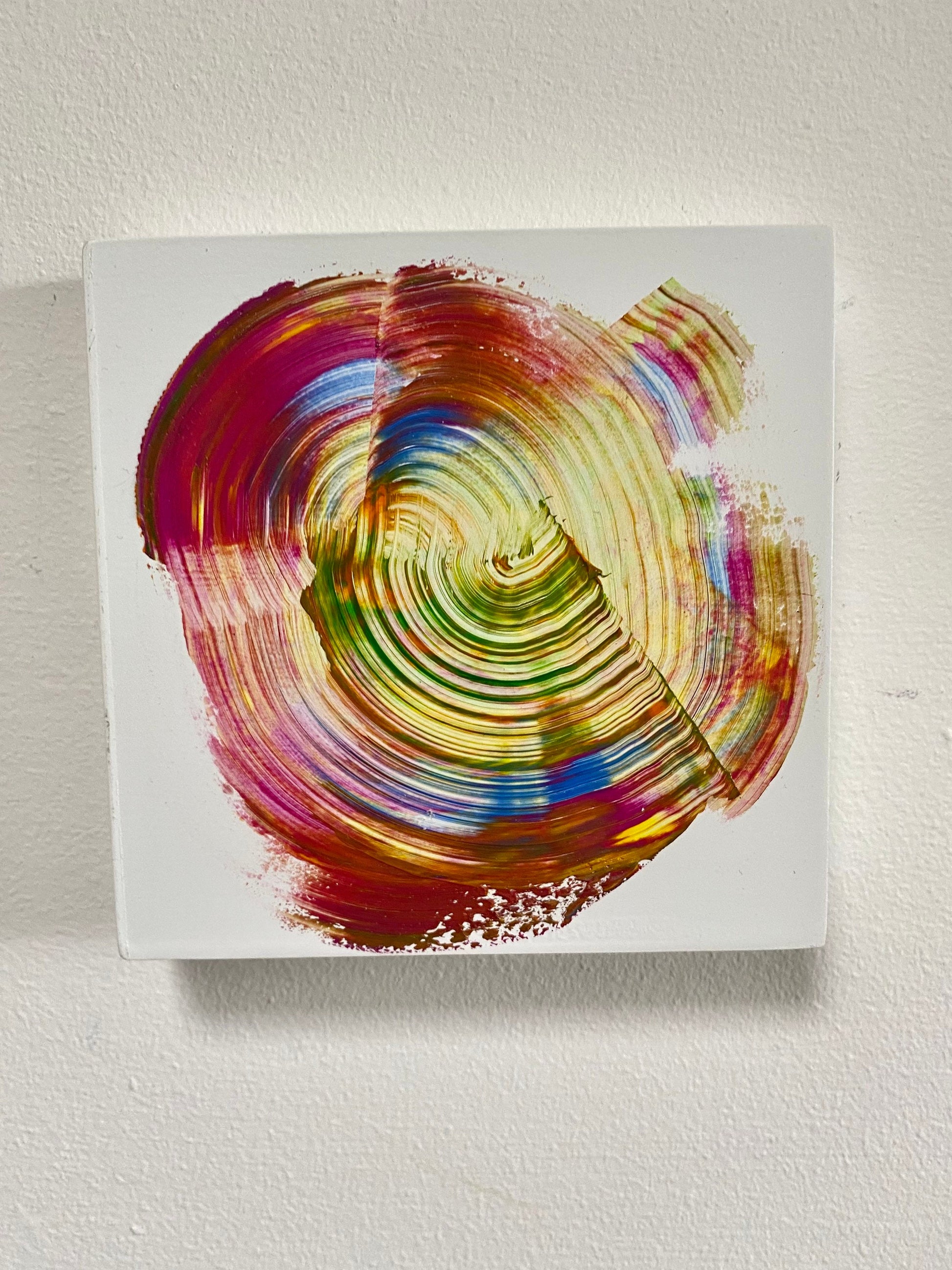 Continouus Function Vibrant Abstract Miniature Art Piece - Rebecca Carr Artist