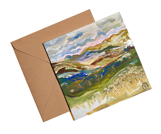 Ingleton to Heysham and Cumbria Landscape Card - Rebecca Carr Artist