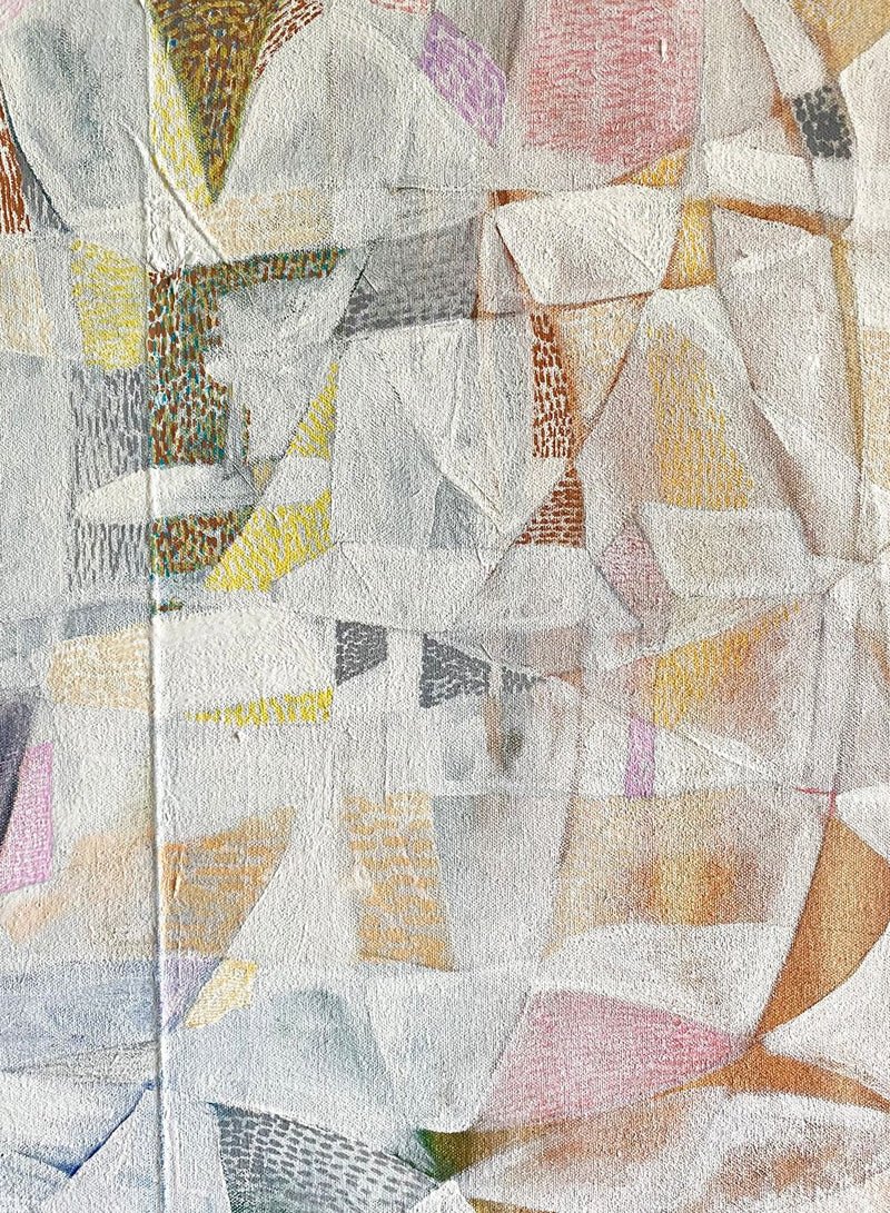 Kingsand to Cawsand Contemporary Abstract Chalk Painting - Rebecca Carr Artist