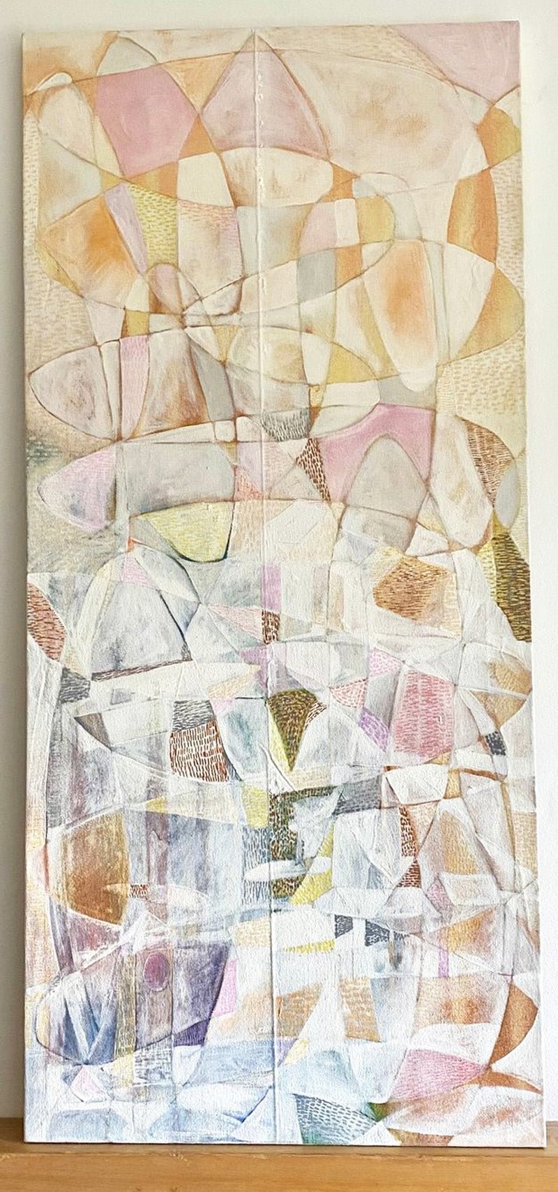 Kingsand to Cawsand Contemporary Abstract Chalk Painting - Rebecca Carr Artist