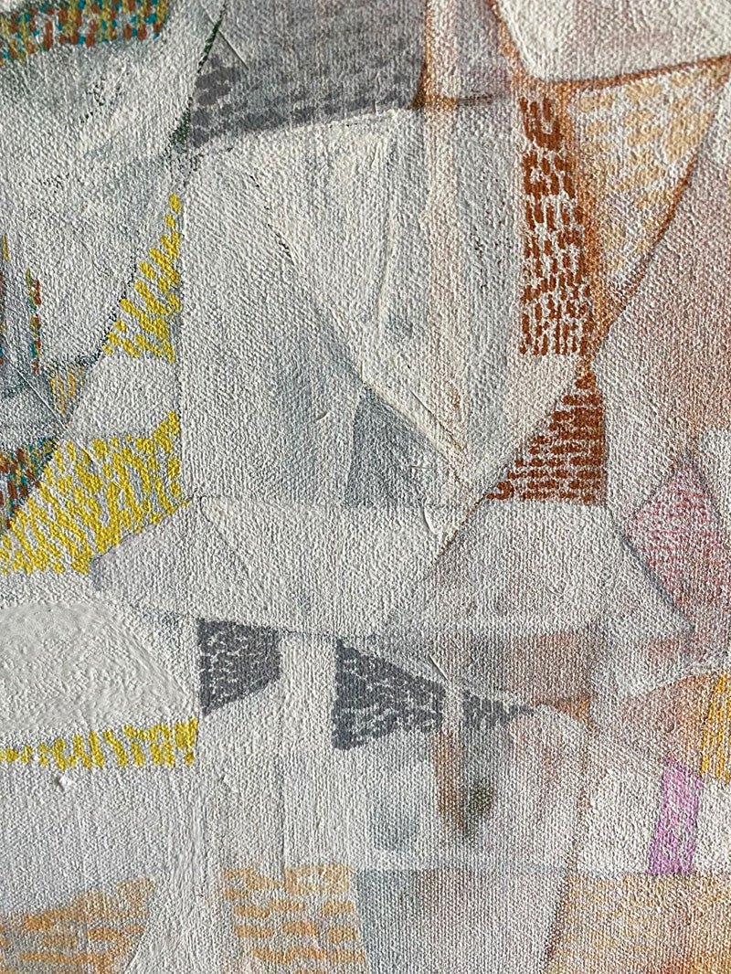 Kingsand to Cawsand Contemporary Abstract Chalk Painting - Rebecca Carr Artist