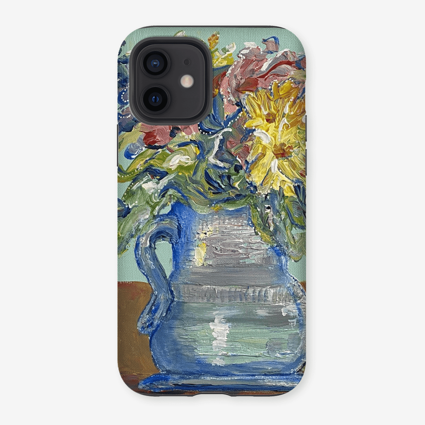 Mint and flowers phone case - Rebecca Carr Artist