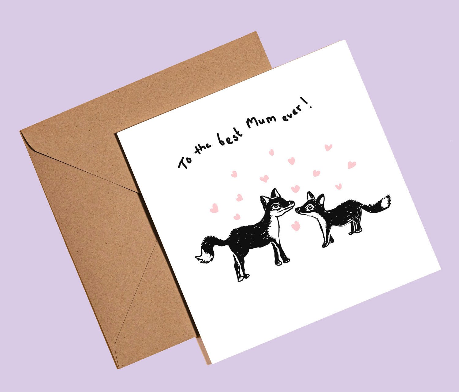Mum's are the best foxes card - Rebecca Carr Artist