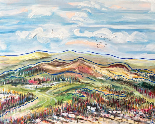 New! From the brow of the moor, Skipton Framed - Rebecca Carr ArtistOriginal artworkRebecca Carr ArtistNew! From the brow of the moor, Skipton Framed