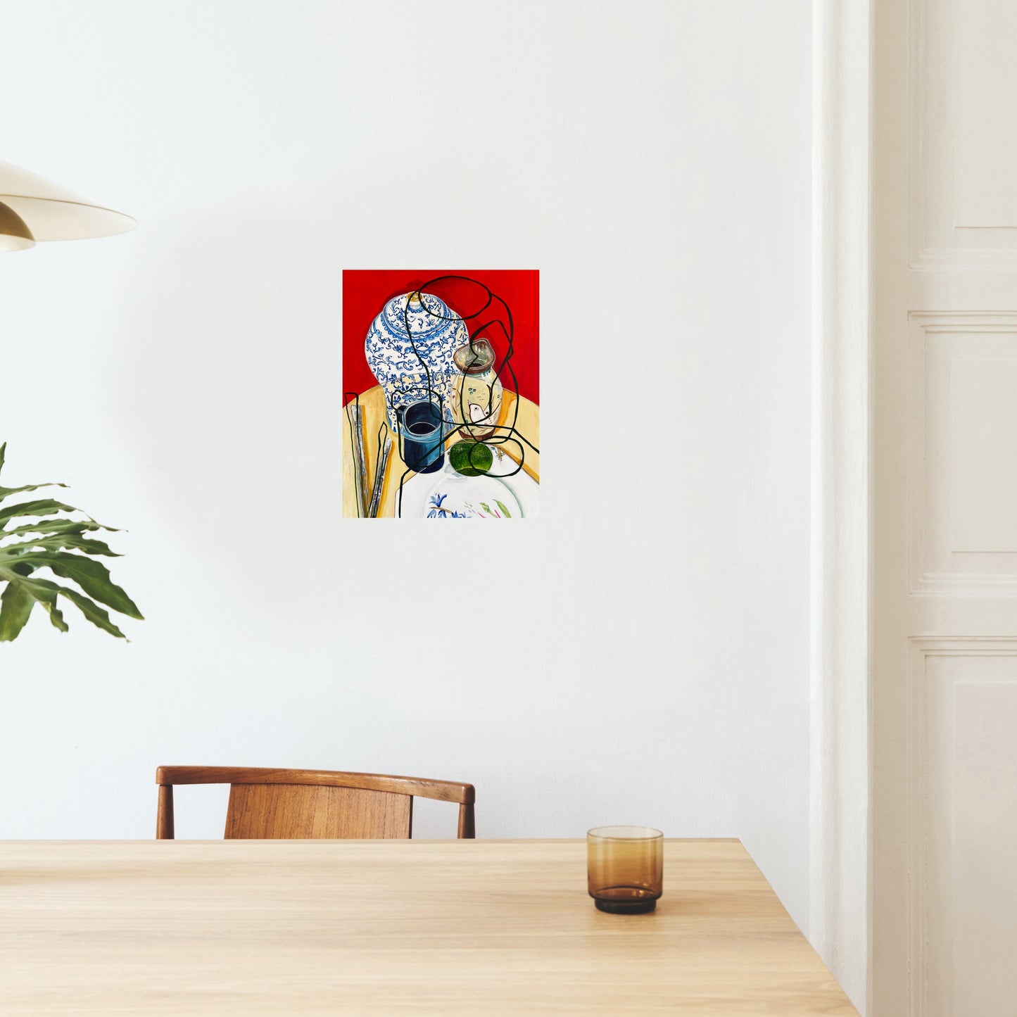 New! Original Contemporary Still Life Painting: Red with Ginger jar, lime and brushes - Rebecca Carr ArtistOriginal artworkRebecca Carr ArtistNew! Original Contemporary Still Life Painting: Red with Ginger jar, lime and brushes