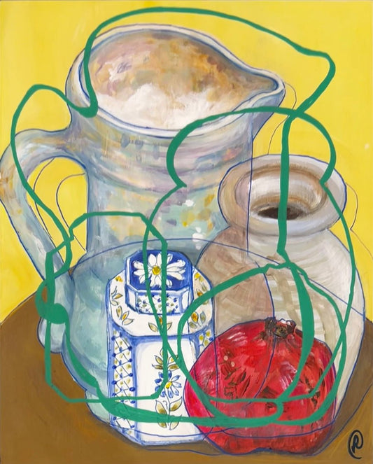Still life with pomegranate by Rebecca Carr