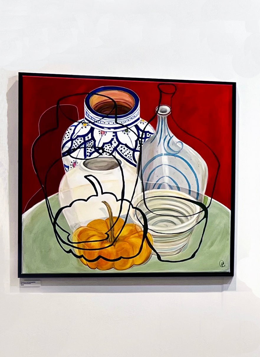 NEW! Still life painting with pottery and pumpkin - Rebecca Carr ArtistOriginal artworkRebecca Carr ArtistNEW! Still life painting with pottery and pumpkin