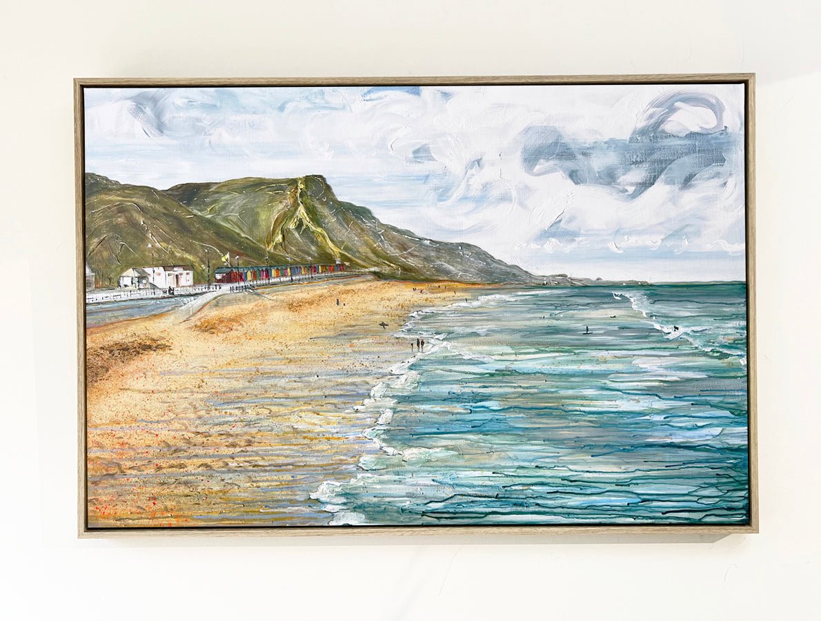 Painting of Saltburn by sea North Yorkshire for interiors and collectors 