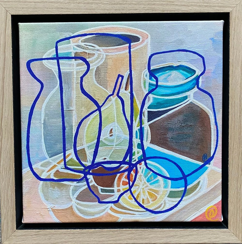 Still life studio pottery prints stretched on canvas framed - Rebecca Carr Artist