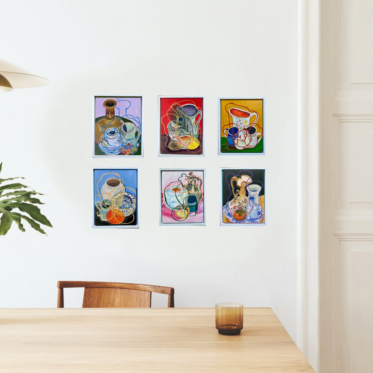 Original Contemporary Still Life Painting: Purple with pottery and tomatoes - Rebecca Carr ArtistOriginal artworkRebecca Carr ArtistOriginal Contemporary Still Life Painting: Purple with pottery and tomatoes