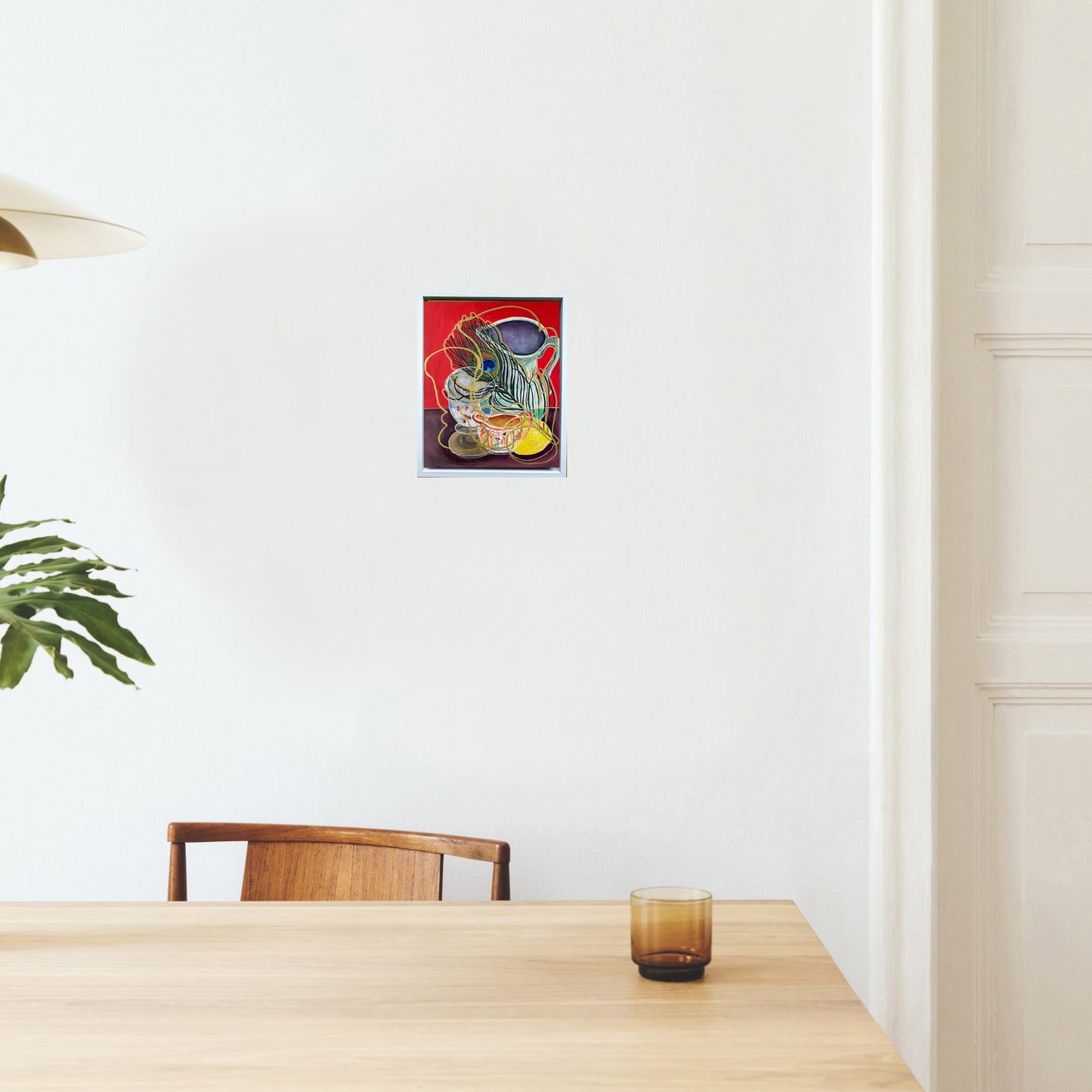 Original Contemporary Still Life Painting: Red Peacock feather and lemon - Rebecca Carr ArtistOriginal artworkRebecca Carr ArtistOriginal Contemporary Still Life Painting: Red Peacock feather and lemon