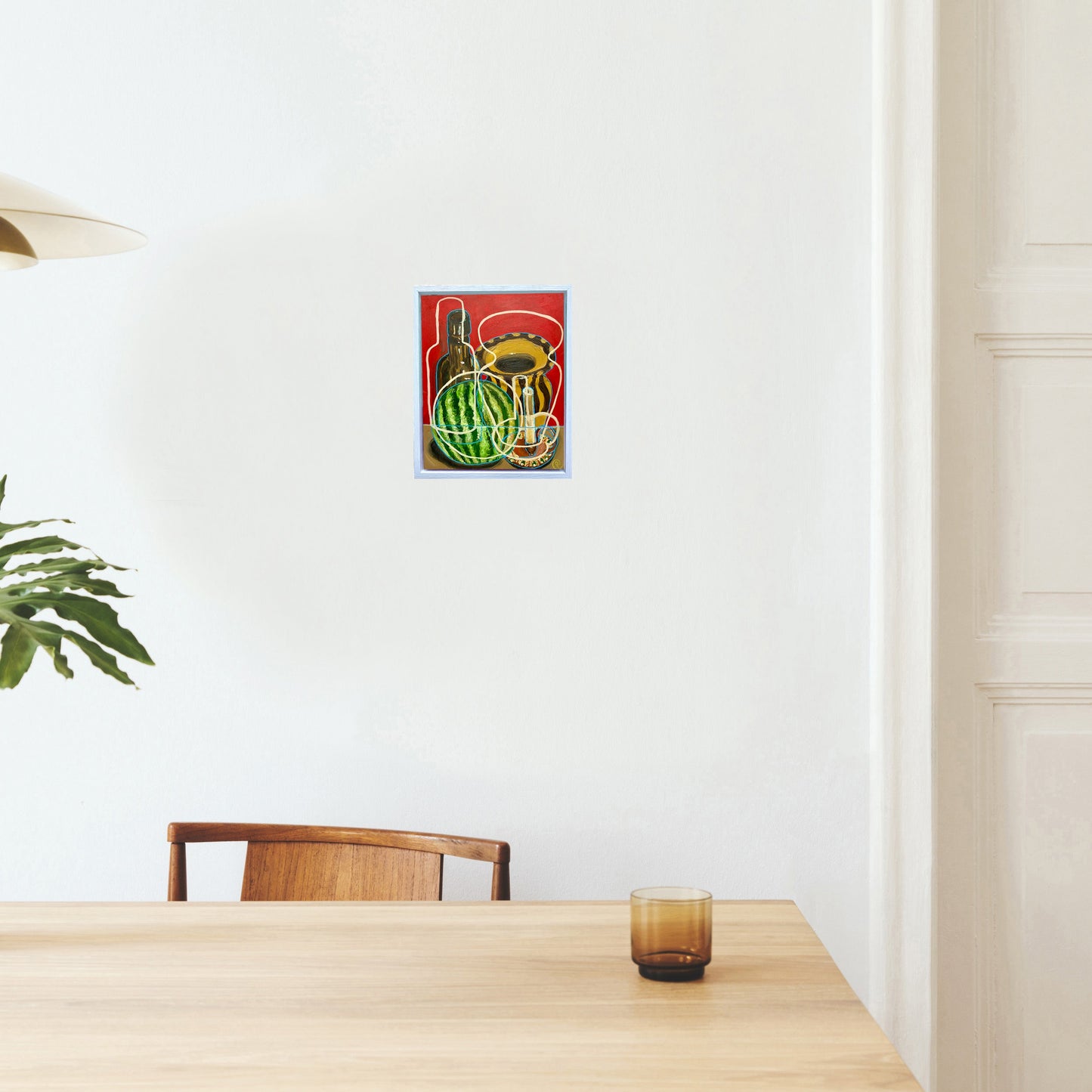 Original Contemporary Still Life Painting: Red pottery and mini watermelon - Rebecca Carr ArtistOriginal artworkRebecca Carr ArtistOriginal Contemporary Still Life Painting: Red pottery and mini watermelon