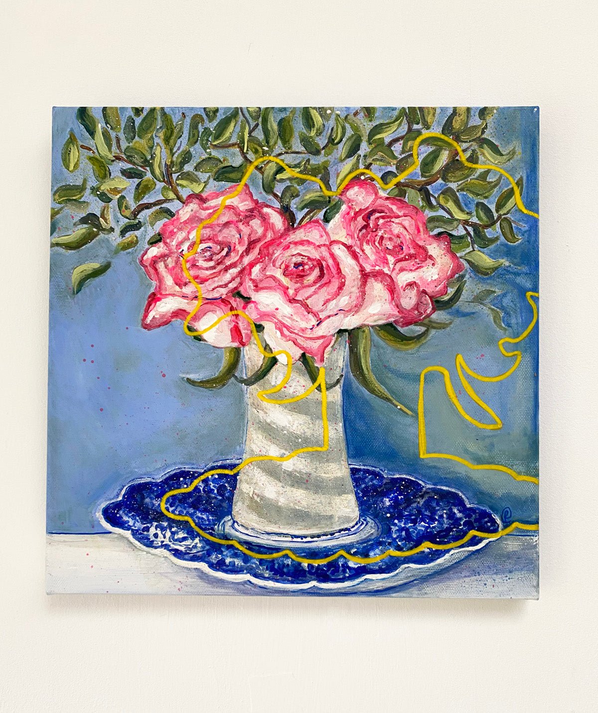 Pink roses poised - Rebecca Carr Artist