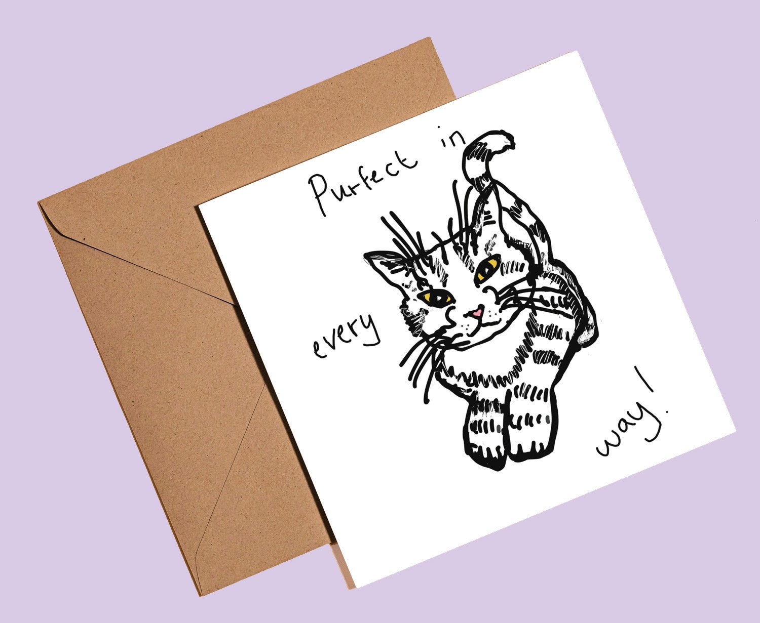 Purfect cat card - Rebecca Carr Artist