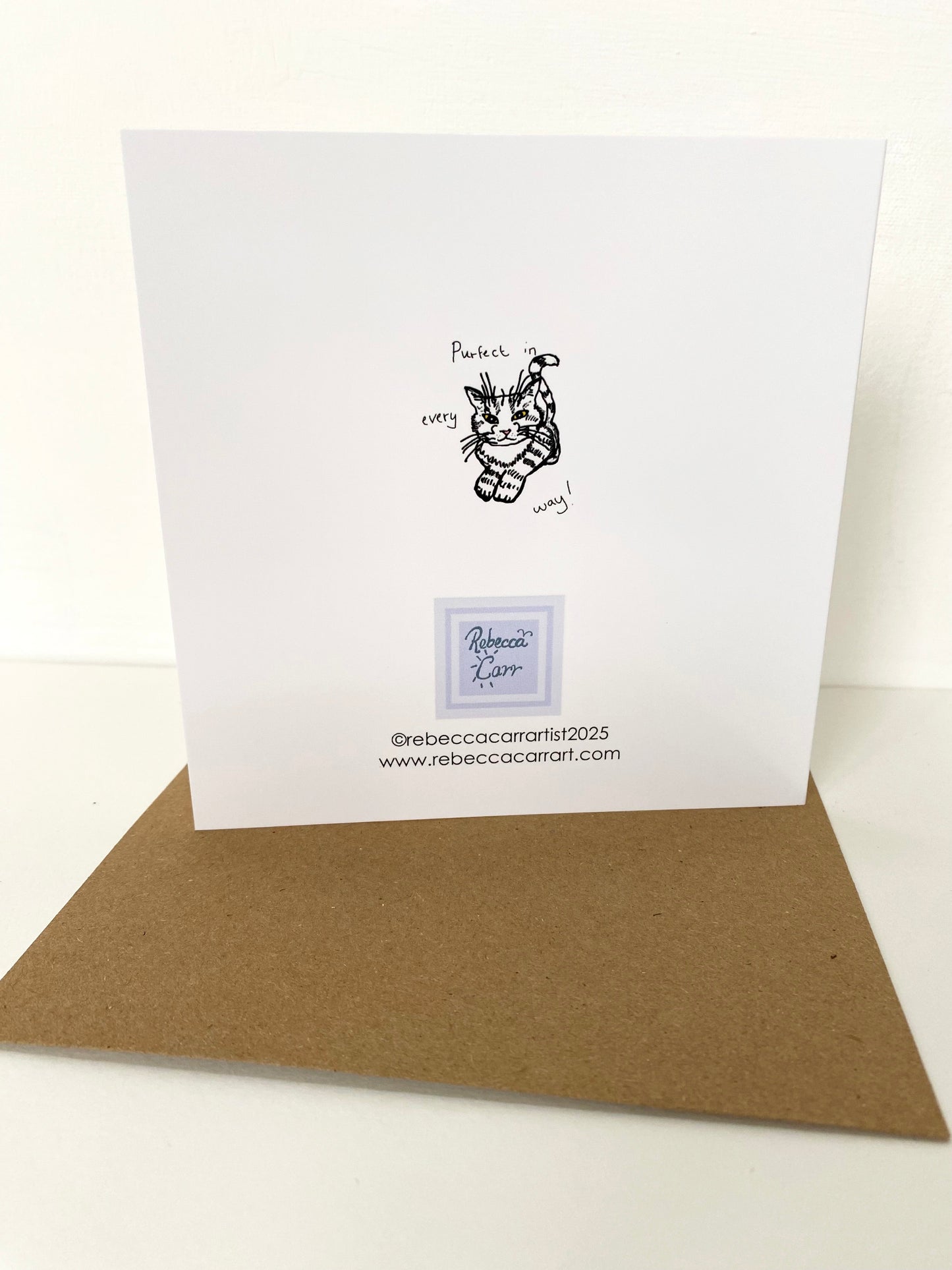 Purfect cat card - Rebecca Carr Artist