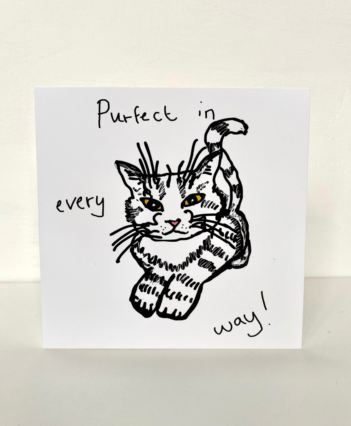 Purfect cat card - Rebecca Carr Artist