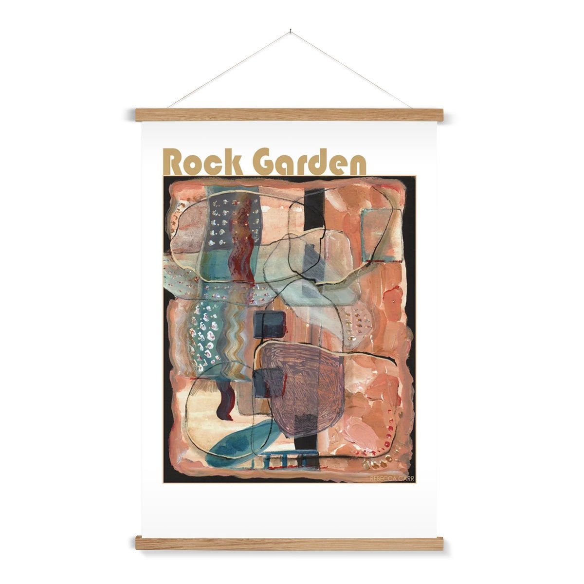 Rock Garden Print with print hangar natural (Copy) - Rebecca Carr Artist