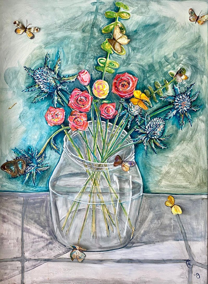 Roses, Thistles and Butterflies - Rebecca Carr Artist
