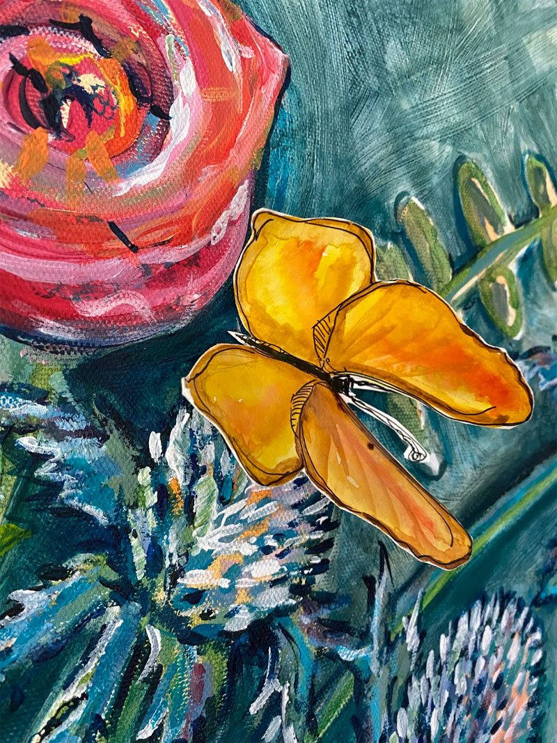 Roses, Thistles and Butterflies - Rebecca Carr Artist