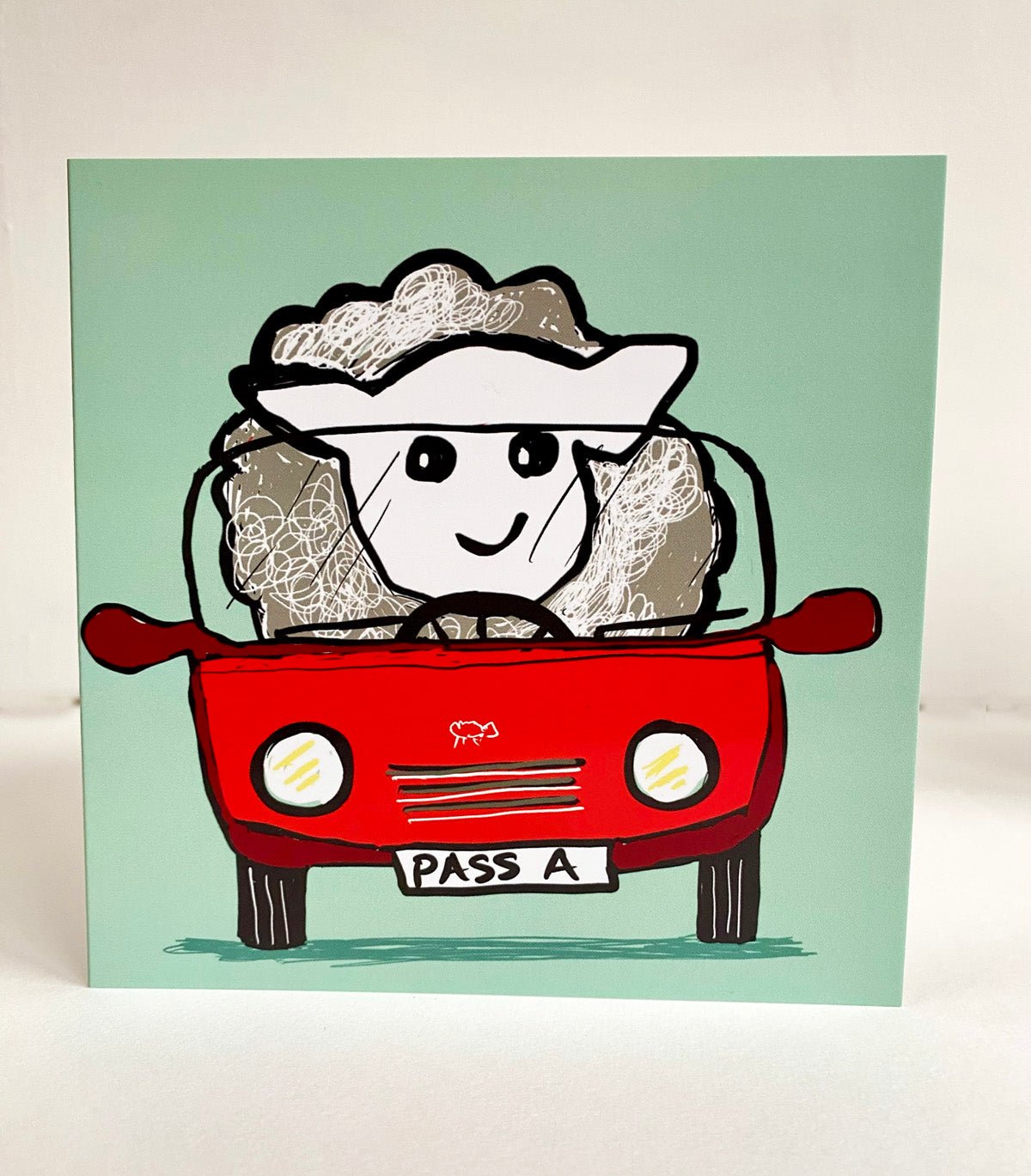 Sheep driving card - Rebecca Carr Artist