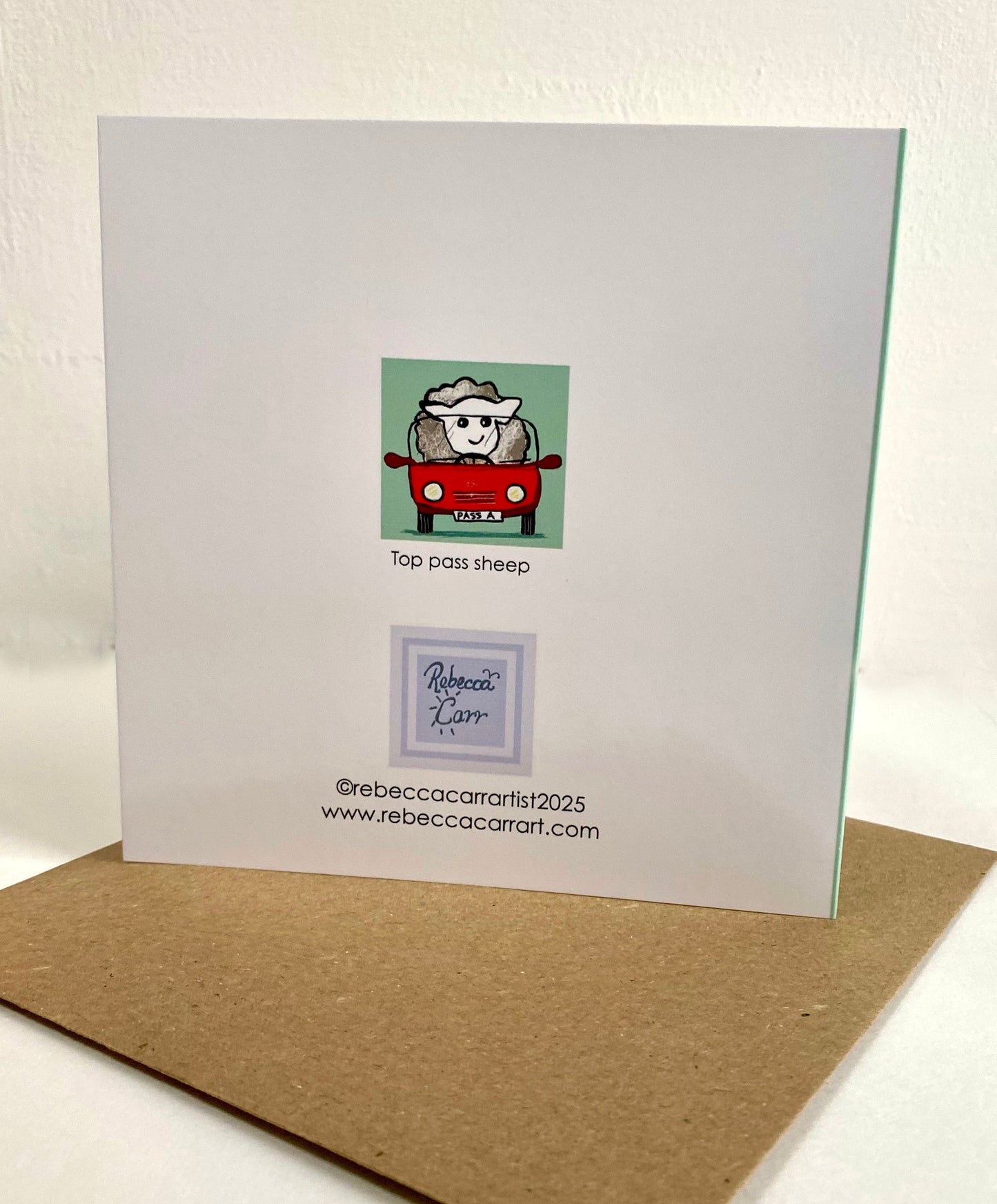 Sheep driving card - Rebecca Carr Artist
