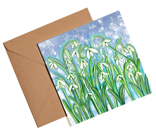Snowdrops card - Rebecca Carr Artist