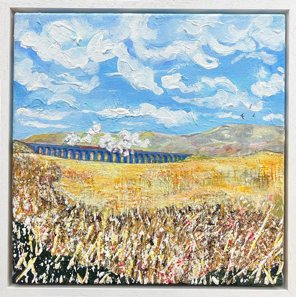 Steam Train Across the Viaduct - Rebecca Carr ArtistOriginal artworkRebecca Carr ArtistSteam Train Across the Viaduct