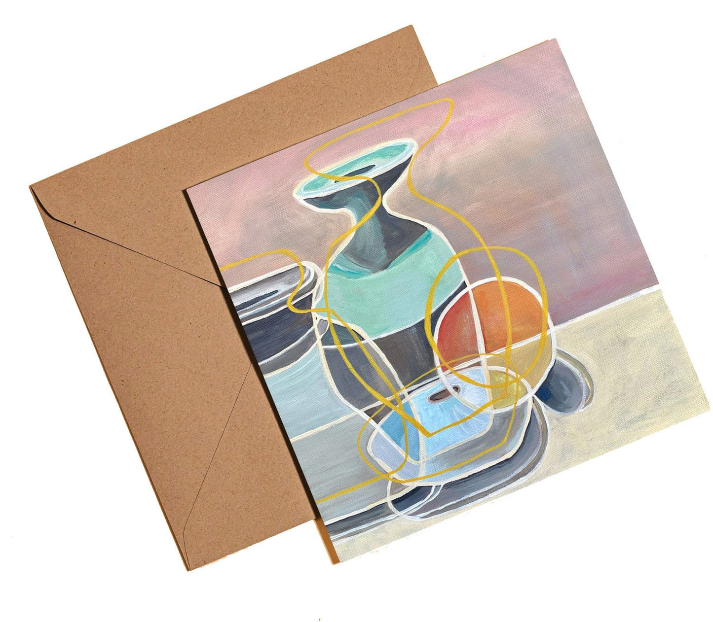 Still life with orange card - Rebecca Carr Artist